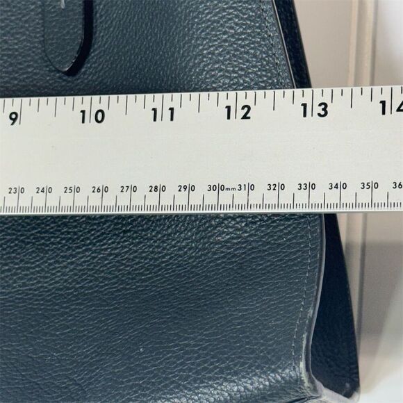 Coach Charlie Carryall Midnight Silver Tote Pebbled Leather Bag Classic Travel - Picture 6 of 11